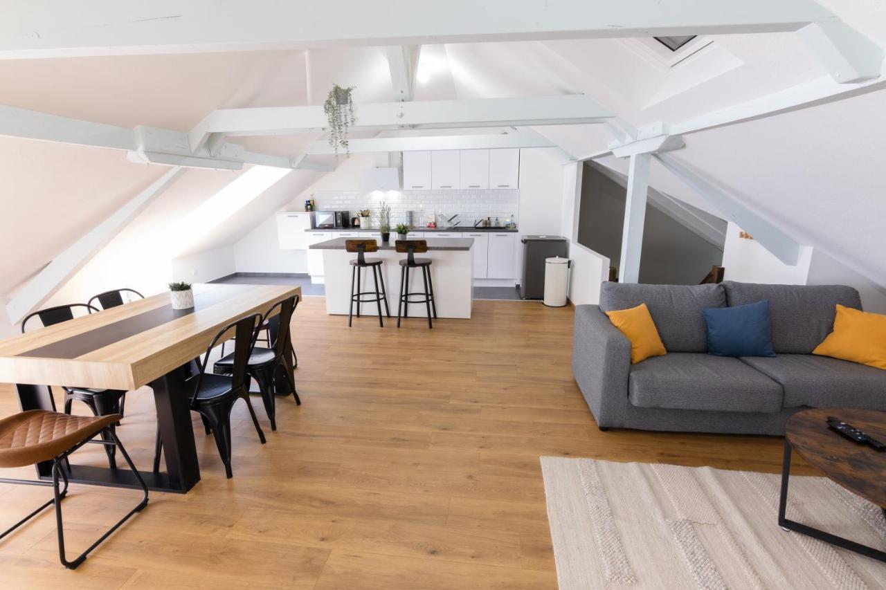 Appartement Atypique Proche Gare/ Dans L'Hyper-Centre Spacieux Pour 6P Au Coeur De Mulhouse Exterior foto